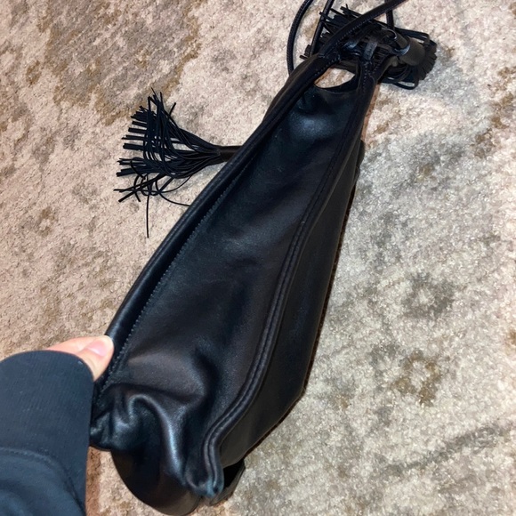 ✨SOLD✨ All Saints Black Leather purse with Tassels - Picture 11 of 16